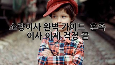 소량이사 완벽 가이드 📦 혼족 이사, 이제 걱정 끝!